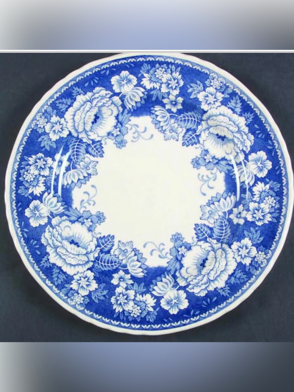 2 pc. Mason’s for Crabtree & Evelyn Blue & White Porcelain Dinner Plates